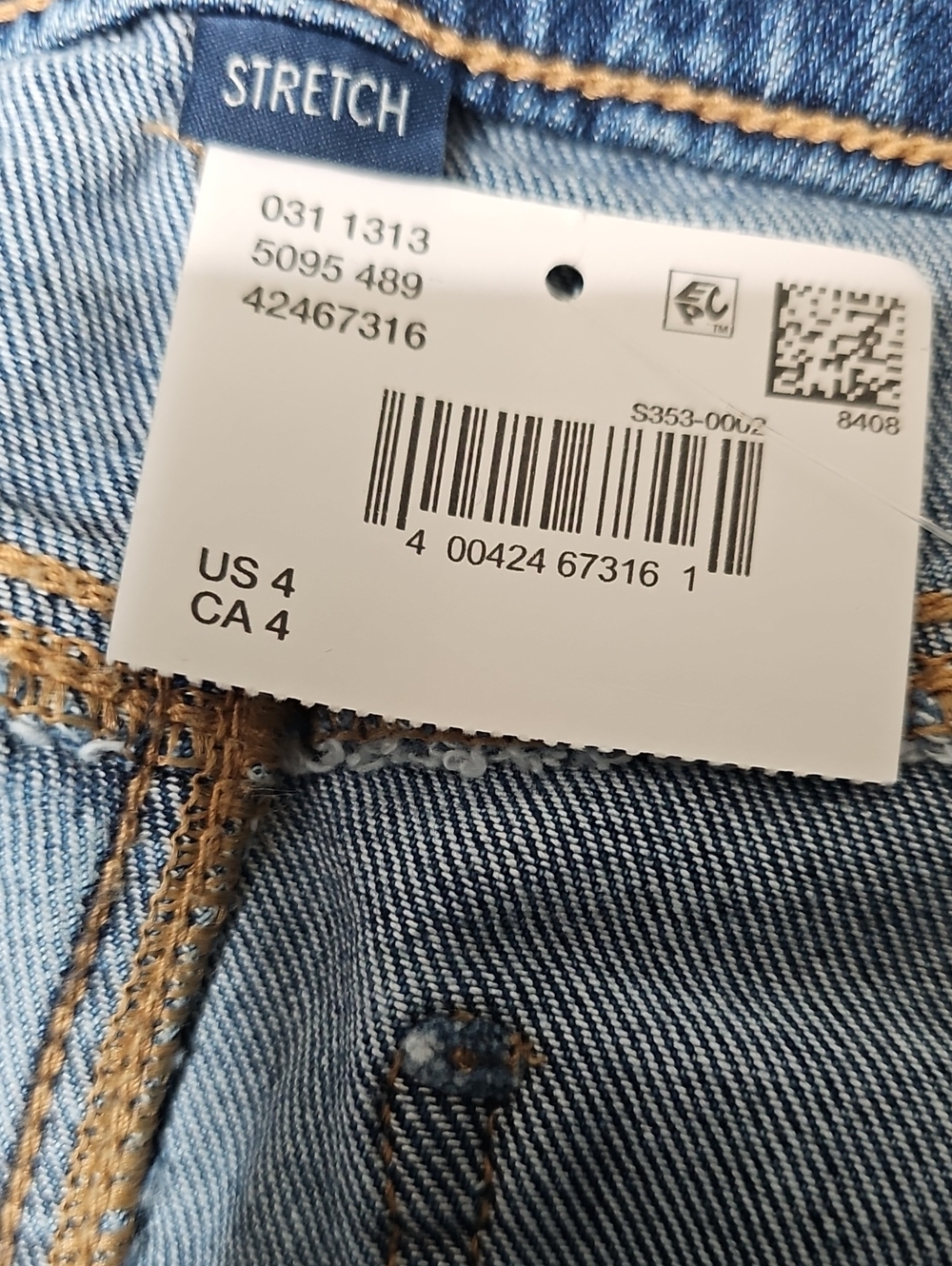 American Eagle Outfitters Dark Blue Distressed Denim Mini Skirt - Picture 6 of 6